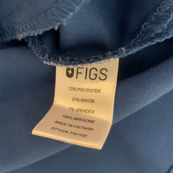 Figs Scrubs Casma Short Sleeve Top XS Blue - Picture 3 of 4